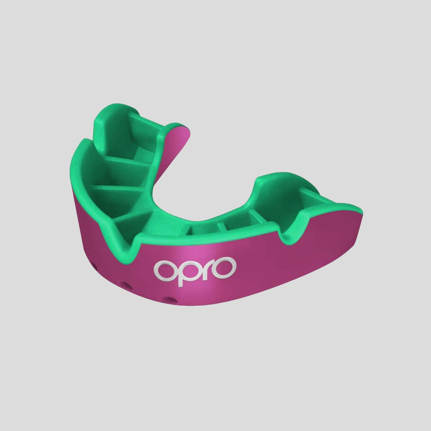 Pink/Green Opro Junior Silver Self-Fit Mouth Guard    at Bytomic Trade and Wholesale