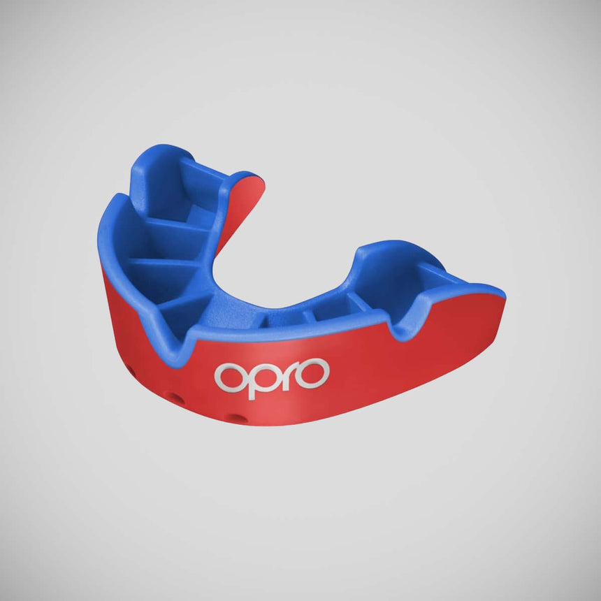 Red/Dark Blue Opro Junior Silver Self-Fit Mouth Guard    at Bytomic Trade and Wholesale