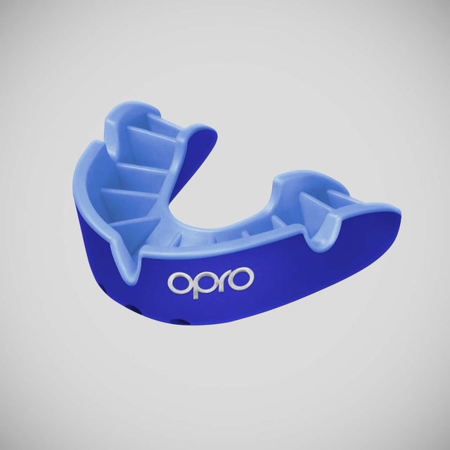 Dark Blue/Blue Opro Silver Self-Fit Mouth Guard Dark Blue/Blue   at Bytomic Trade and Wholesale