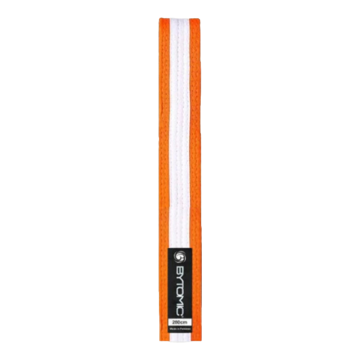 Orange/White Stripe Bytomic Martial Arts Belt    at Bytomic Trade and Wholesale