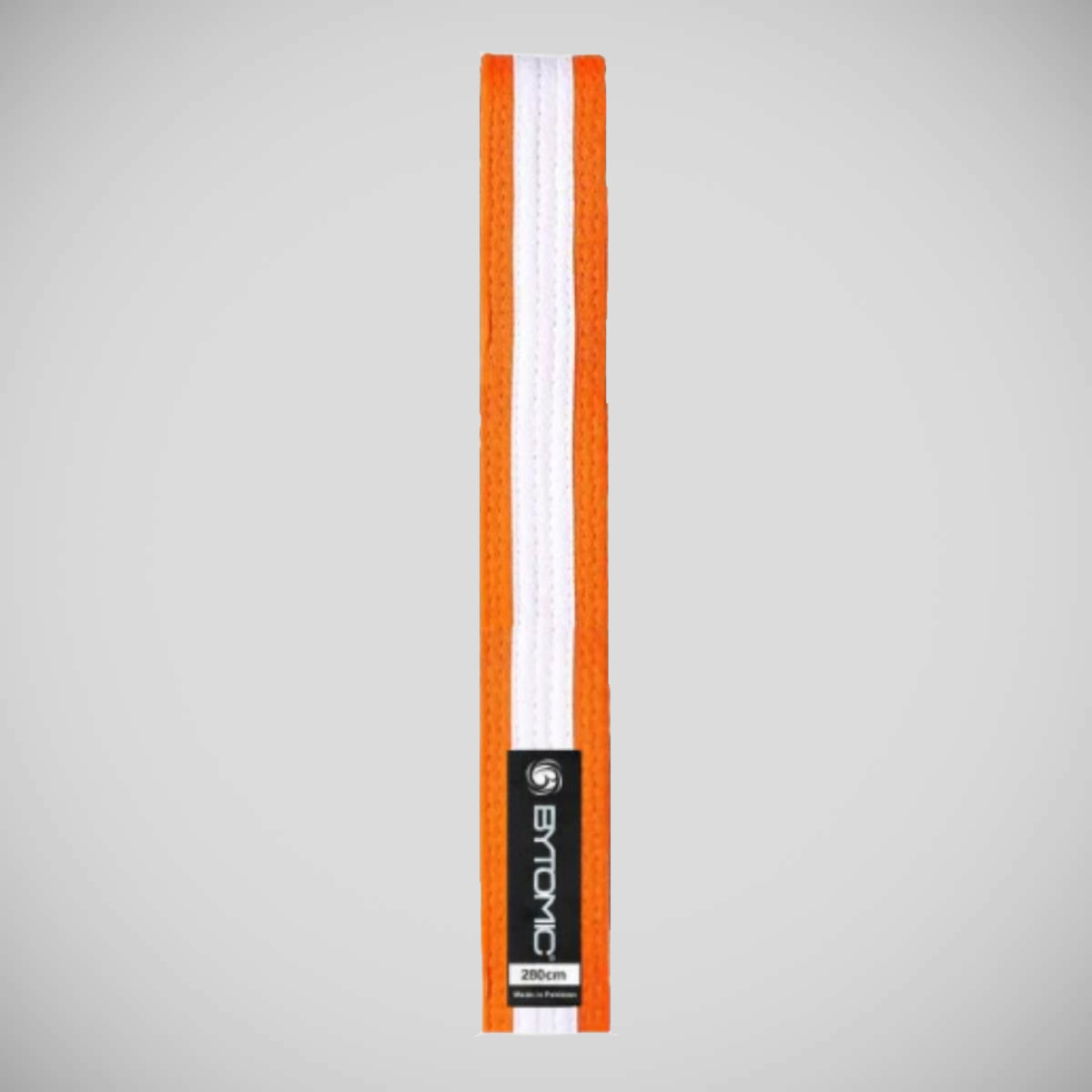 Orange/White Stripe Bytomic Martial Arts Belt    at Bytomic Trade and Wholesale