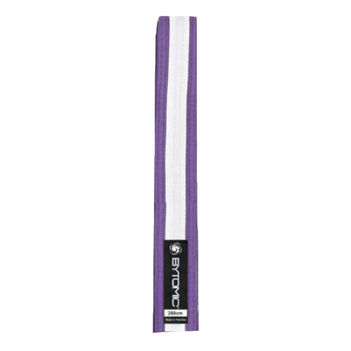 Purple/White Stripe Bytomic 100% Cotton Martial Arts Belt at Bytomic Trade and Wholesale