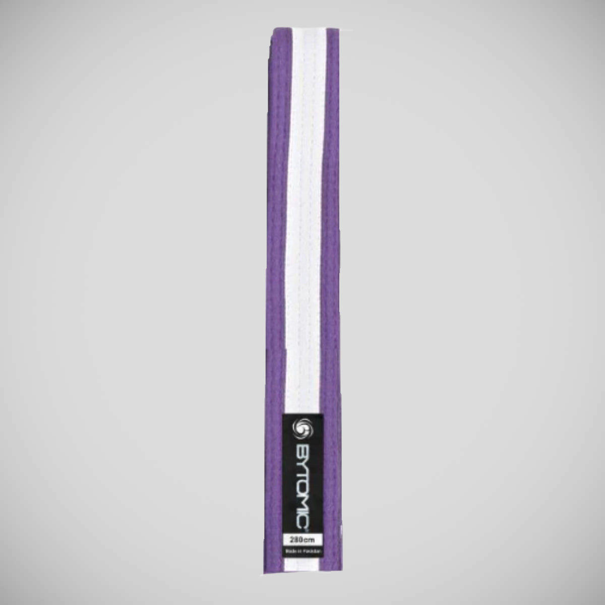 Purple/White Stripe Bytomic 100% Cotton Martial Arts Belt at Bytomic Trade and Wholesale