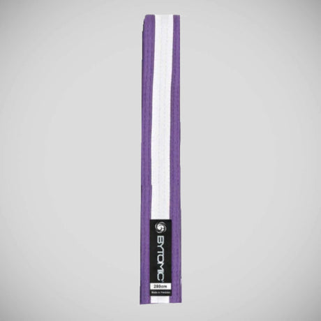 Purple/White Stripe Bytomic Martial Arts Belt    at Bytomic Trade and Wholesale