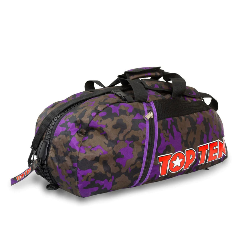 Purple/Camo Top Ten Sportbag-Backpack    at Bytomic Trade and Wholesale