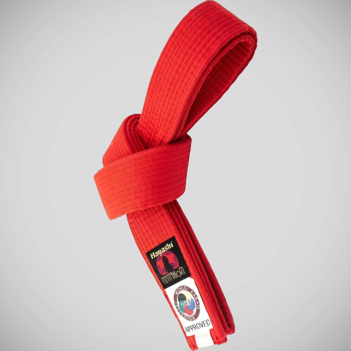 Red Hayashi WKF Karate Belt    at Bytomic Trade and Wholesale