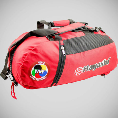 Red Hayashi WKF Sportsbag/Backpack    at Bytomic Trade and Wholesale