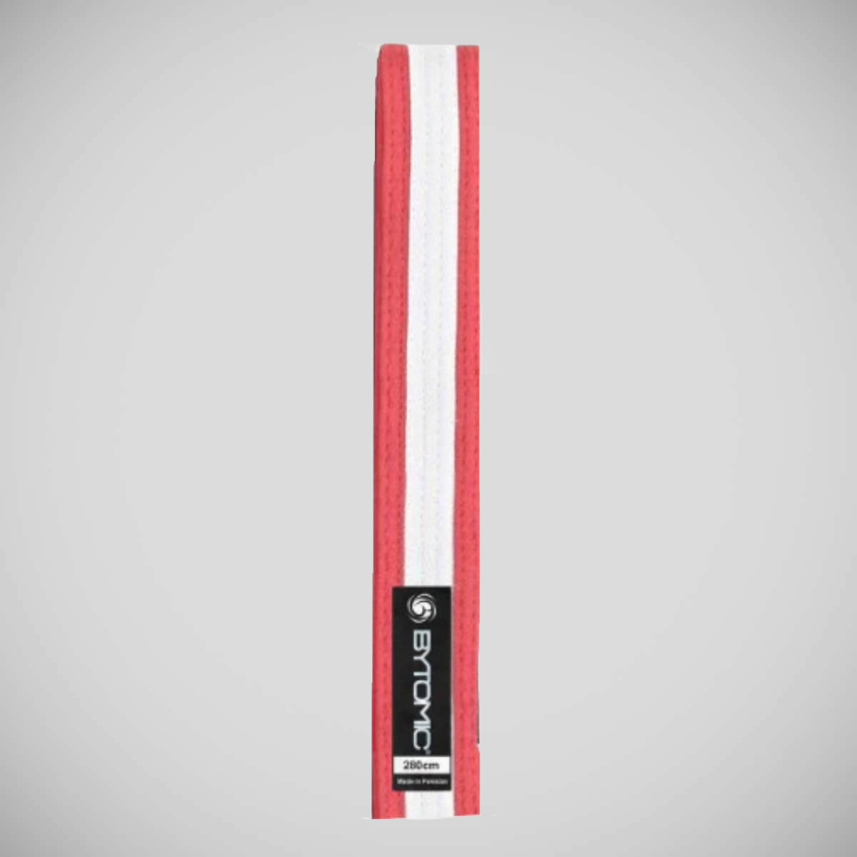 Red/White Stripe Bytomic 100% Cotton Martial Arts Belt at Bytomic Trade and Wholesale