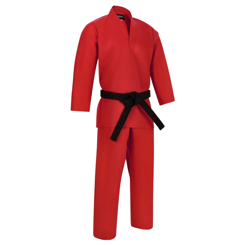 Red Bytomic Red Label V-Neck Adult Martial Arts Uniform    at Bytomic Trade and Wholesale