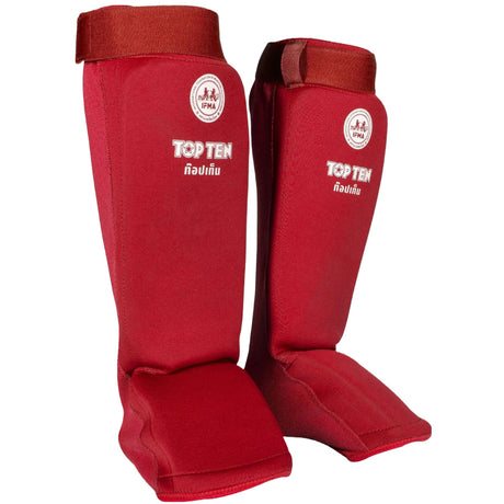 Red Top Ten Dae IFMA Shin/Instep Guards    at Bytomic Trade and Wholesale