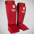 Red Top Ten Dae IFMA Shin/Instep Guards    at Bytomic Trade and Wholesale