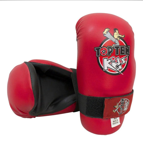 Red Top Ten Kids Pointfighter Gloves One Size    at Bytomic Trade and Wholesale