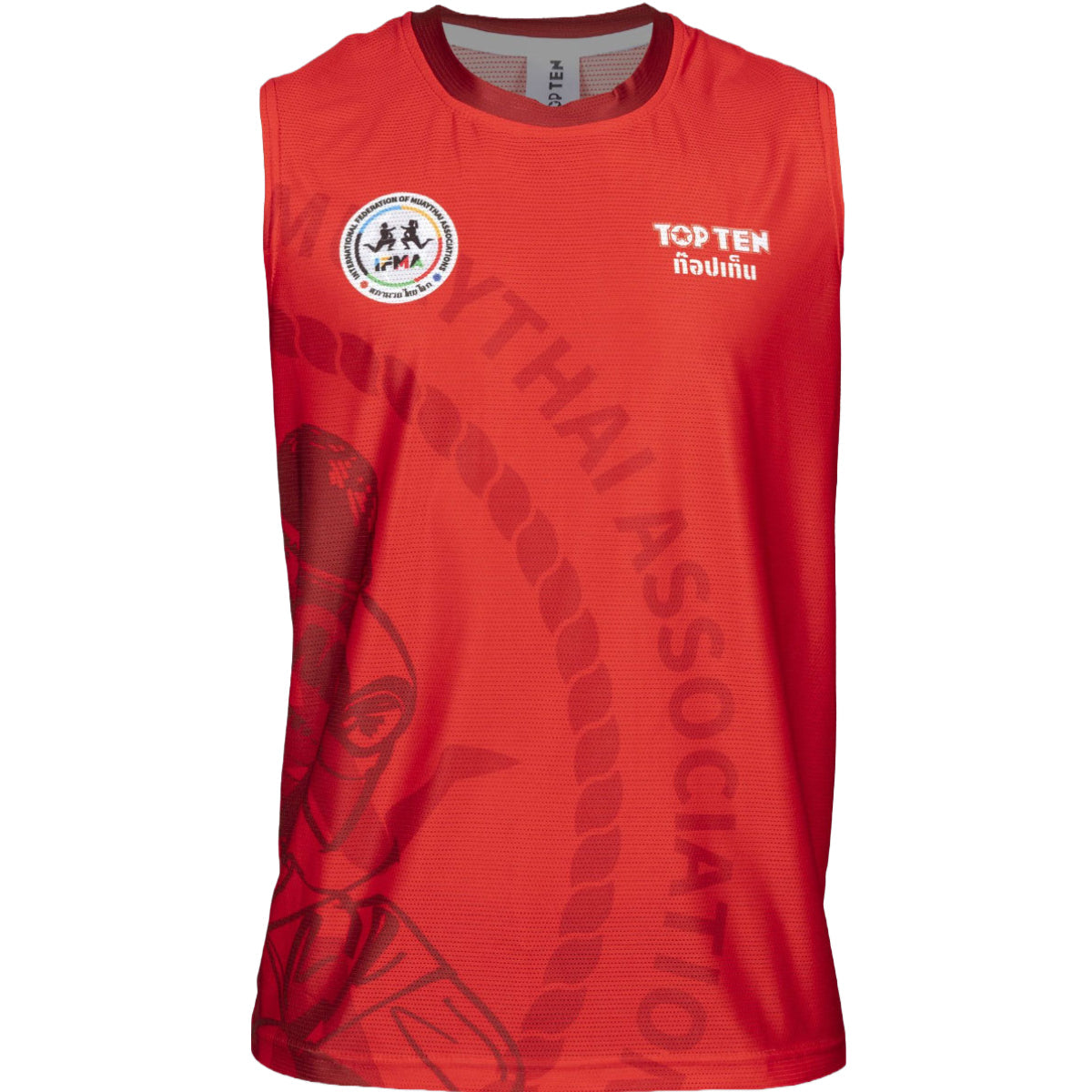 Red Top Ten Salamaa IFMA Tank Top    at Bytomic Trade and Wholesale
