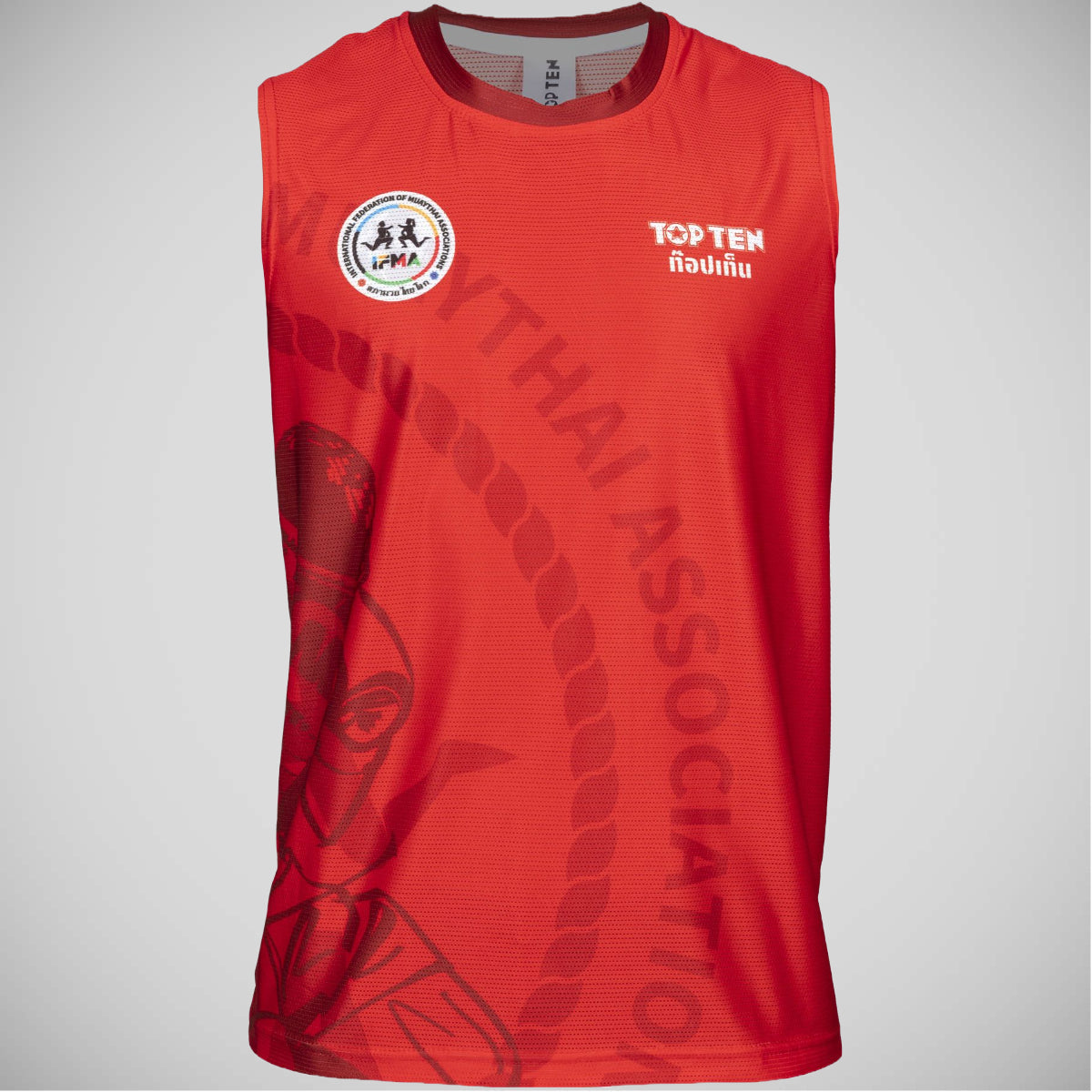 Red Top Ten Salamaa IFMA Tank Top    at Bytomic Trade and Wholesale