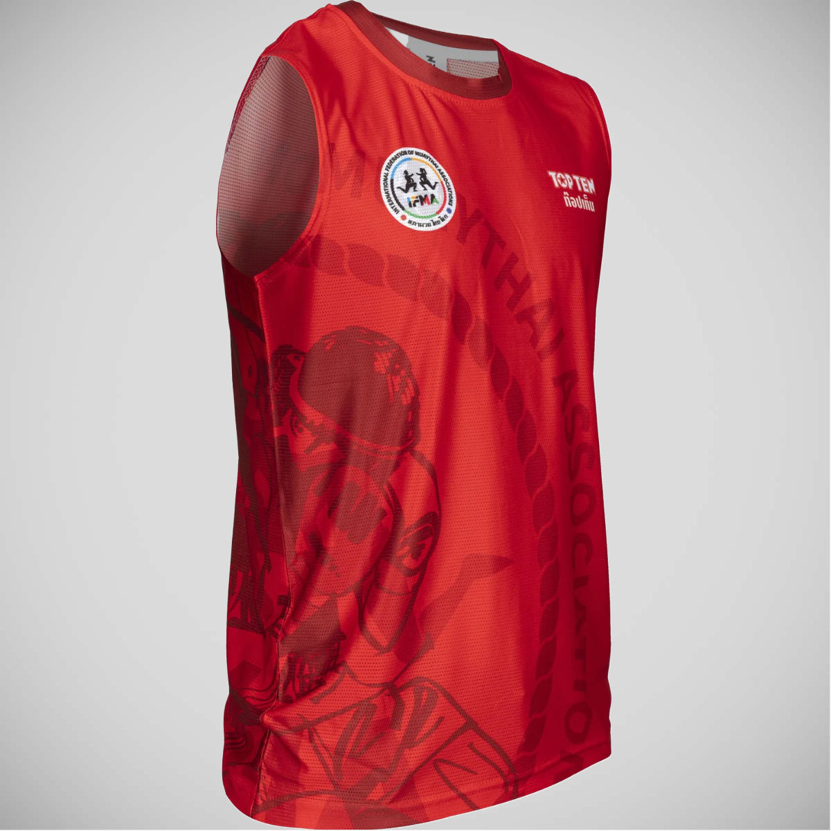 Red Top Ten Salamaa IFMA Tank Top    at Bytomic Trade and Wholesale