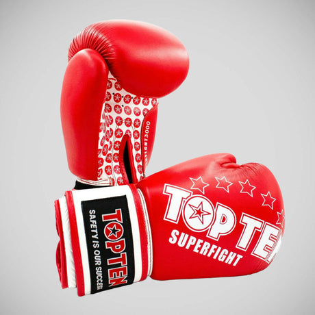 Red Top Ten Superfight Boxing Gloves    at Bytomic Trade and Wholesale