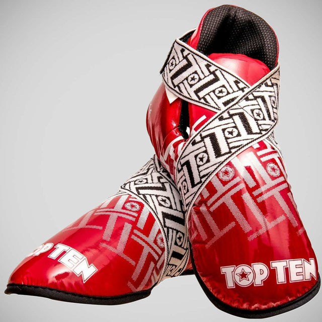 Red/White Top Ten Superlight Prism Glossy Kicks    at Bytomic Trade and Wholesale