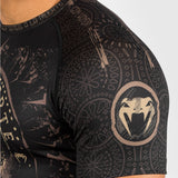 Black/Brown Venum Santa Muerte Dark Side Short Sleeve Rash Guard    at Bytomic Trade and Wholesale