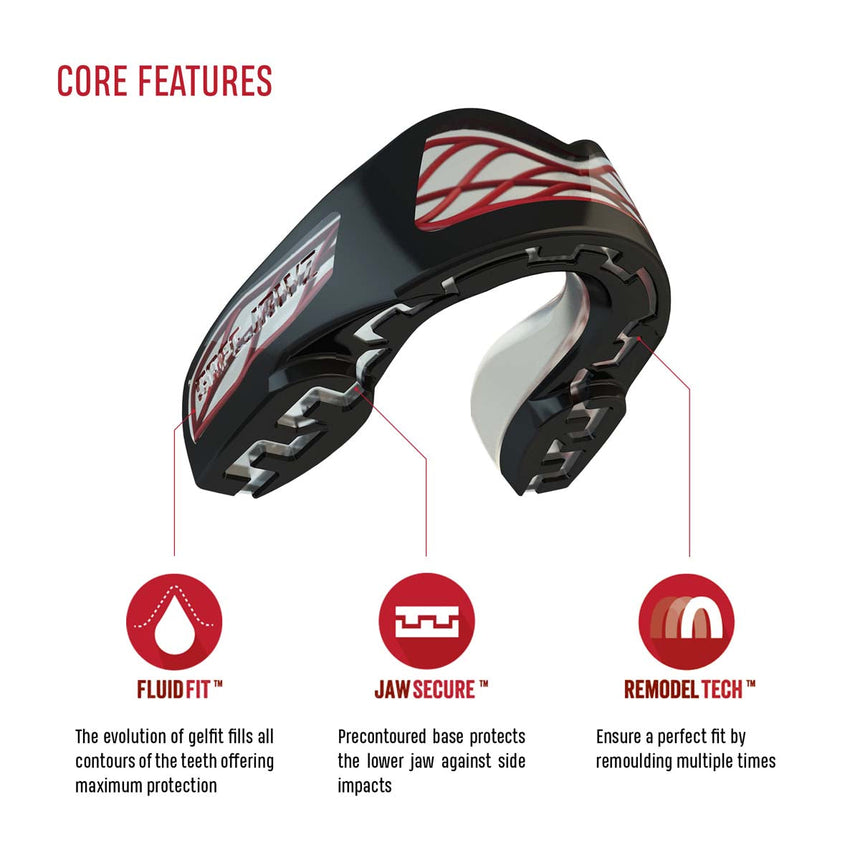 Black/Red SafeJawz Nitro Mouth Guard    at Bytomic Trade and Wholesale