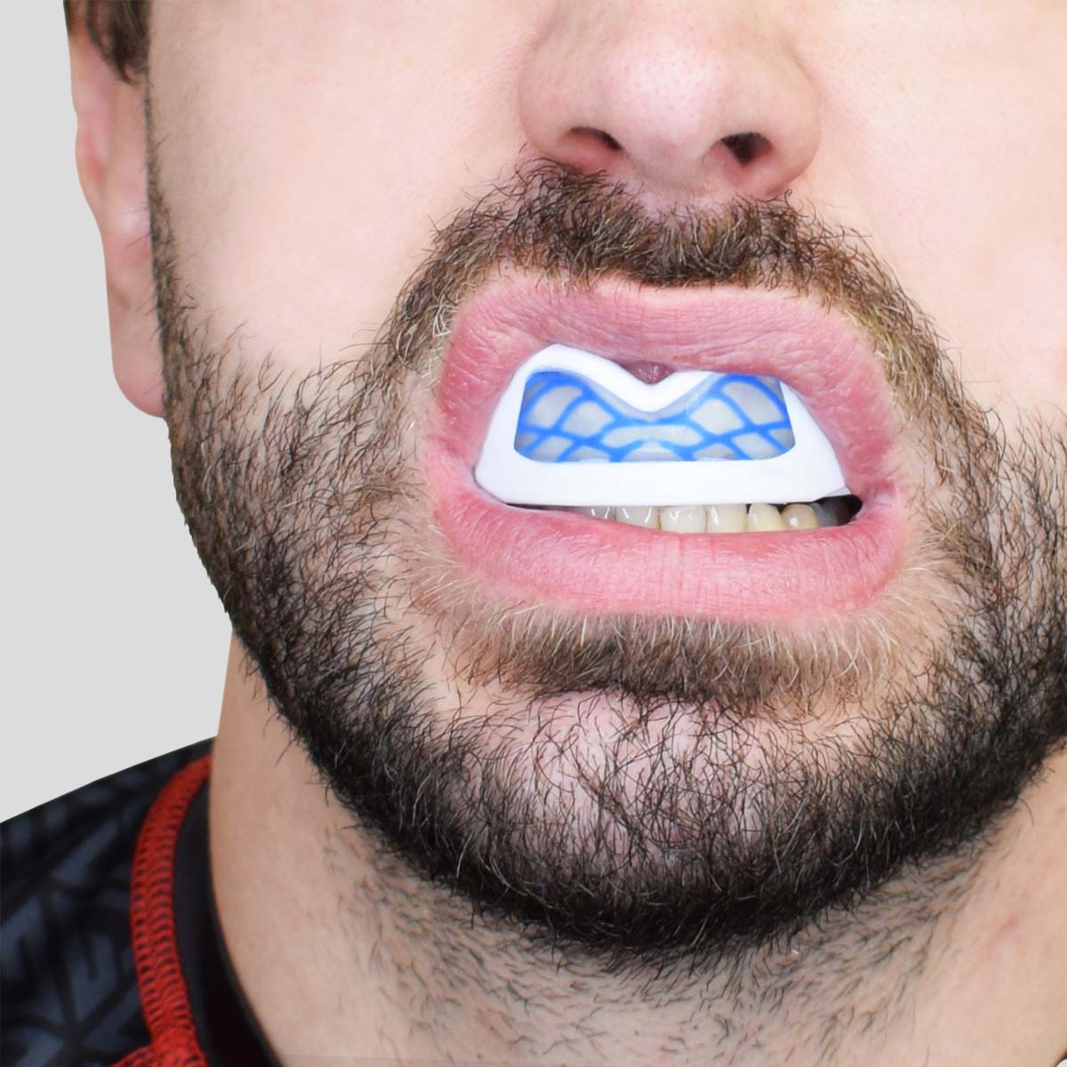 White/Blue SafeJawz Nitro Mouth Guard    at Bytomic Trade and Wholesale