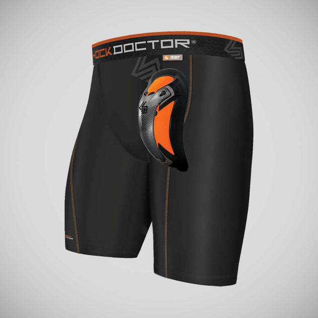 Black Shock Doctor Youth UltraPro Compression Short/Ultra Carbon Flex Cup    at Bytomic Trade and Wholesale