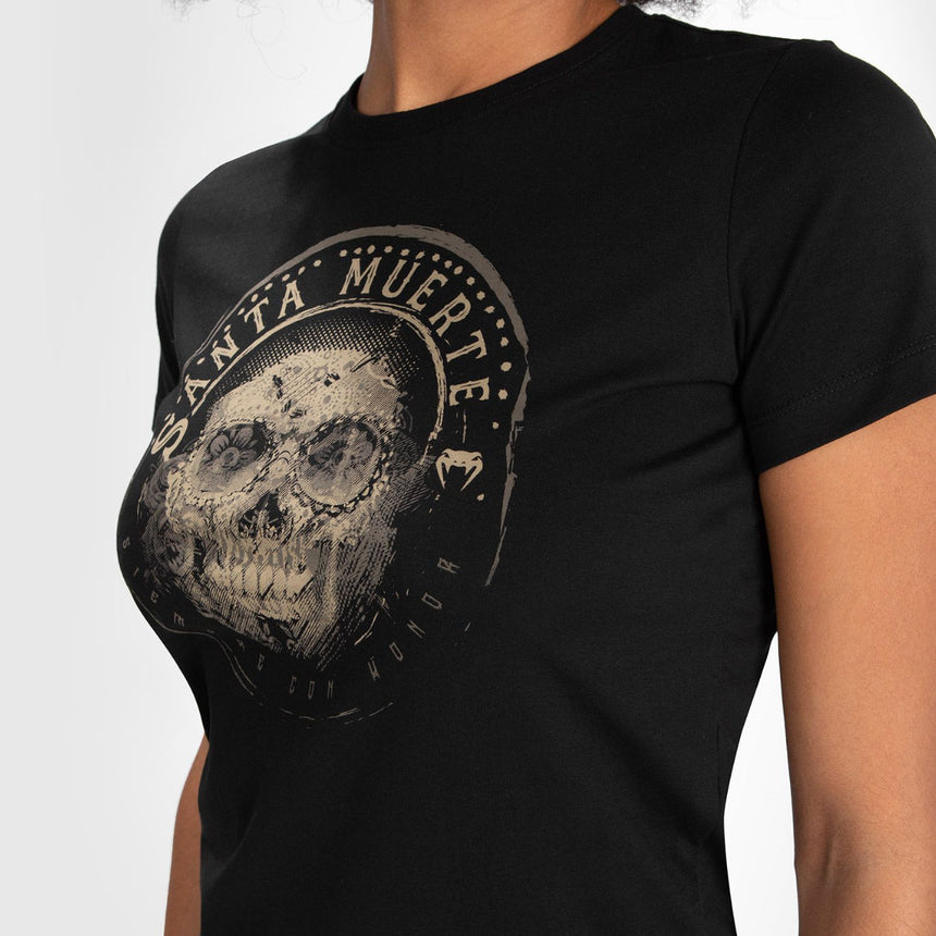 Black/Brown Venum Womens Santa Muerte Dark Side T-Shirt    at Bytomic Trade and Wholesale