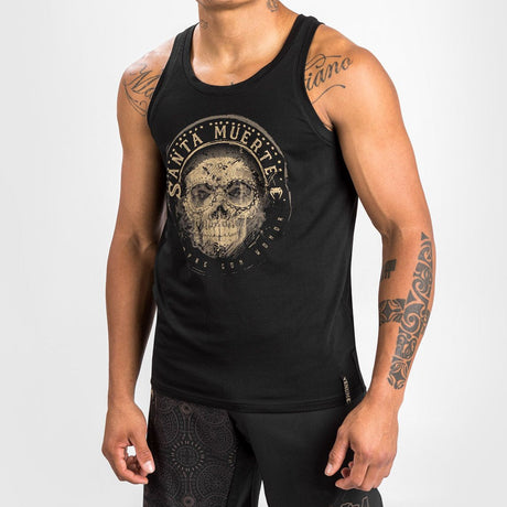 Black/Brown Venum Santa Muerte Dark Side Tank Top    at Bytomic Trade and Wholesale