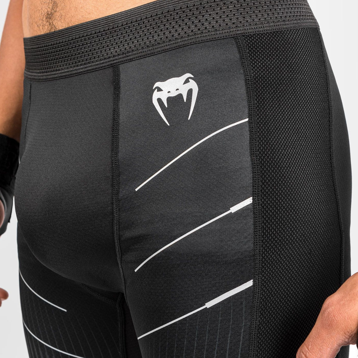 Black/Grey Venum Biomecha Vale Tudo Shorts    at Bytomic Trade and Wholesale