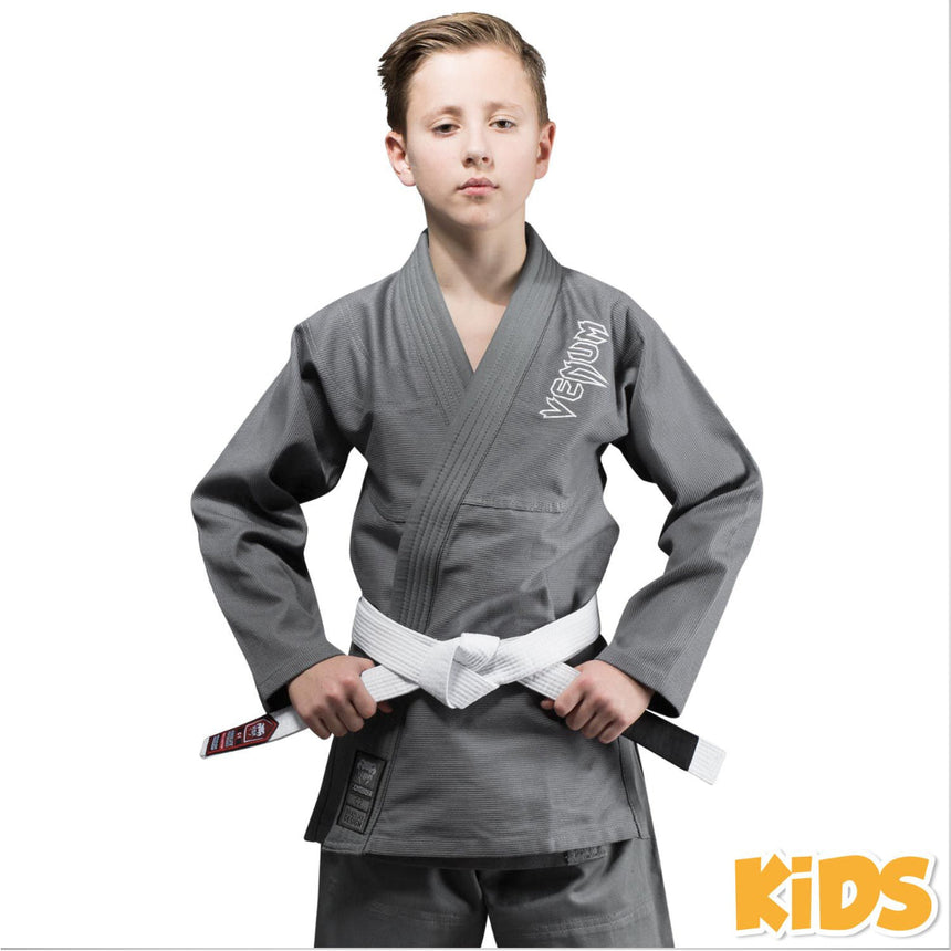 Grey Venum Contender Kids BJJ Gi    at Bytomic Trade and Wholesale