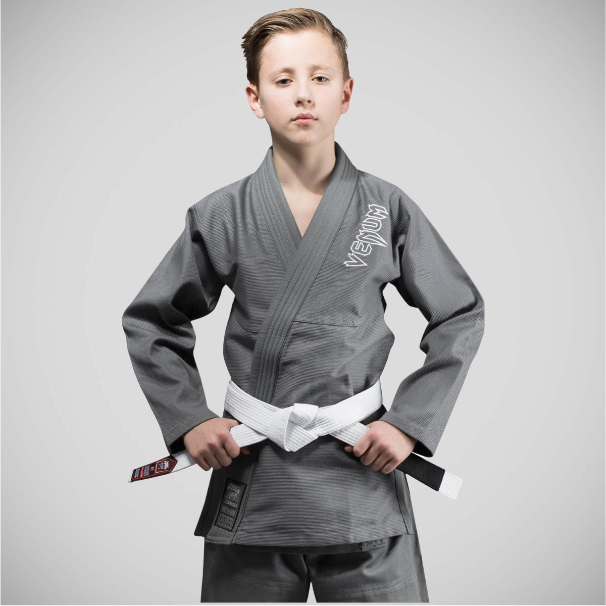 Grey Venum Contender Kids BJJ Gi    at Bytomic Trade and Wholesale