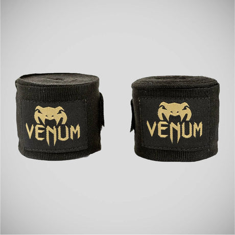 Black/Gold Venum Kontact 2.5m Hand Wraps    at Bytomic Trade and Wholesale