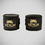 Black/Gold Venum Kontact 2.5m Hand Wraps