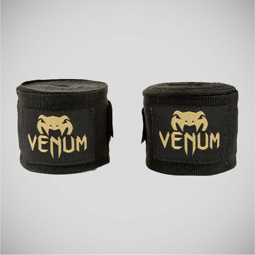 Black/Gold Venum Kontact 4m Hand Wraps    at Bytomic Trade and Wholesale