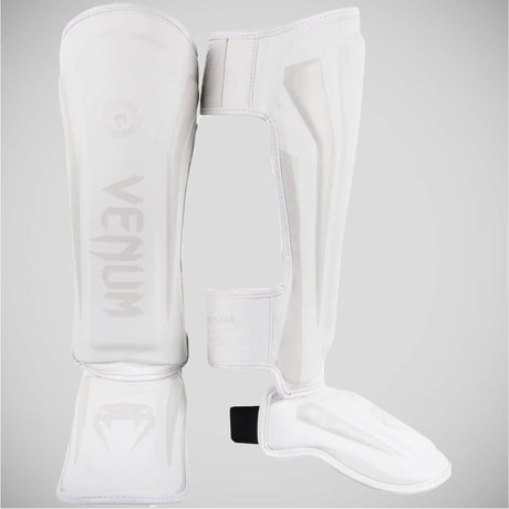 White/White Venum Elite Shin Guards    at Bytomic Trade and Wholesale
