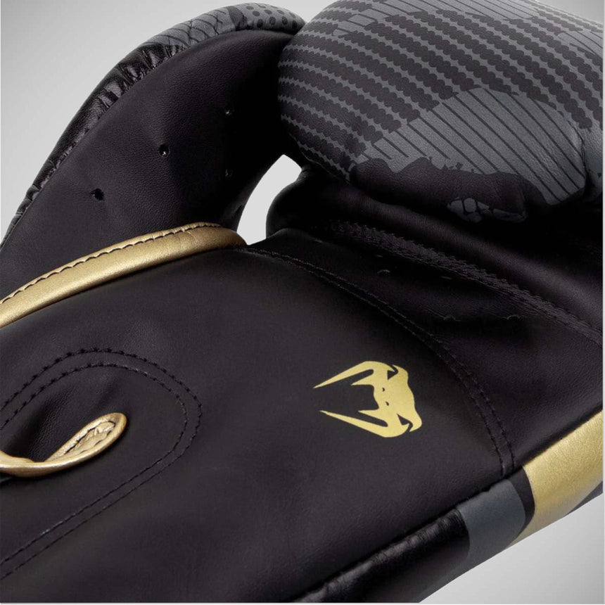 Dark Camo/Gold Venum Elite Boxing Gloves    at Bytomic Trade and Wholesale