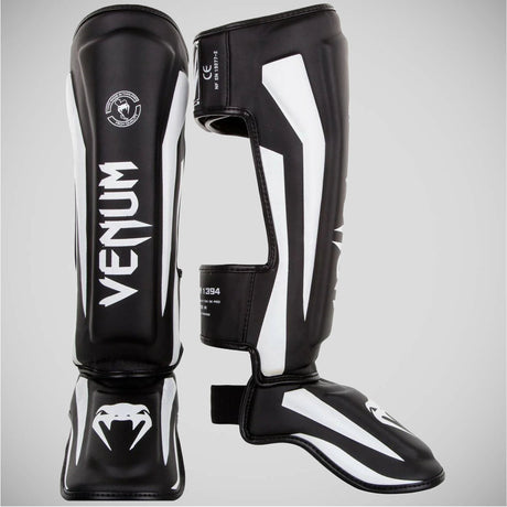 Black/White Venum Elite Shin Guards    at Bytomic Trade and Wholesale