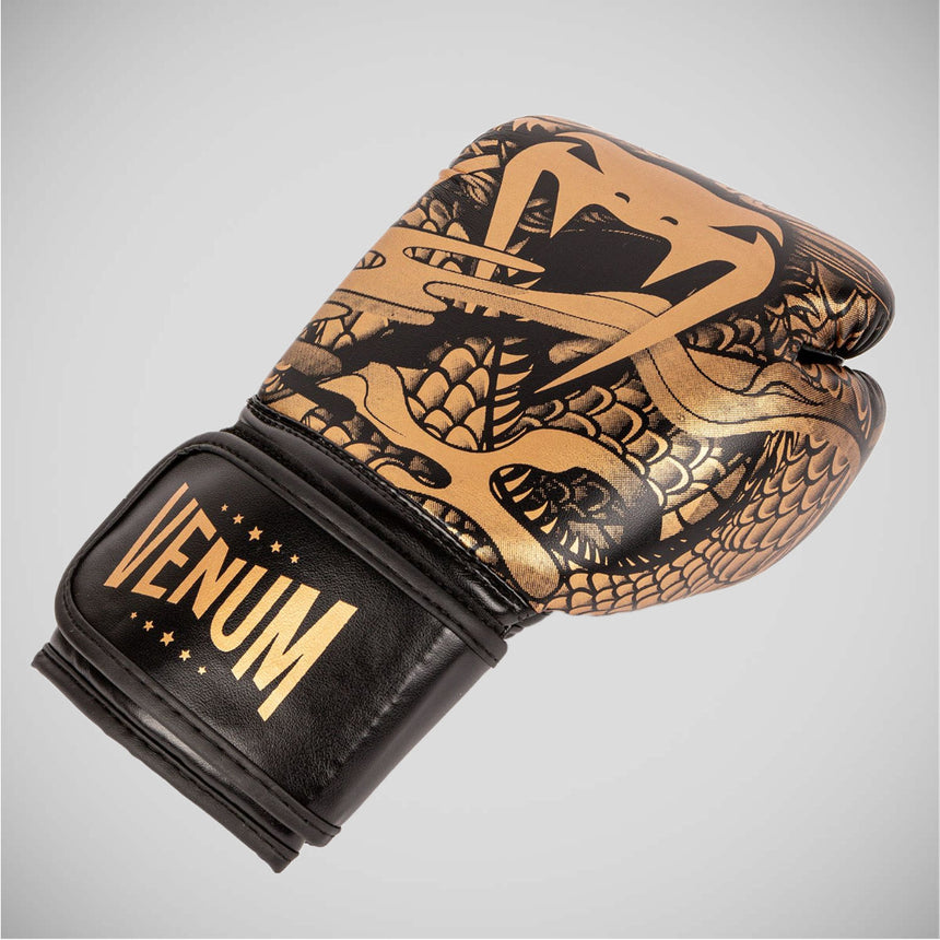 Black/Bronze Venum Dragon's Flight Boxing Gloves    at Bytomic Trade and Wholesale