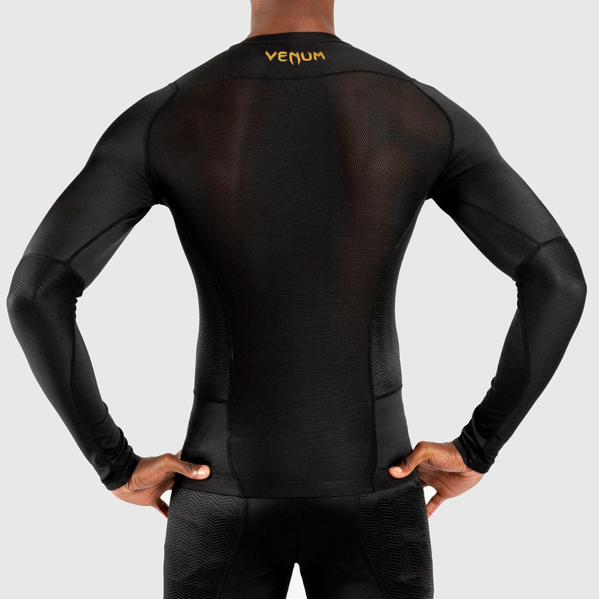 Black/Gold Venum G-Fit Long Sleeve Rash Guard    at Bytomic Trade and Wholesale