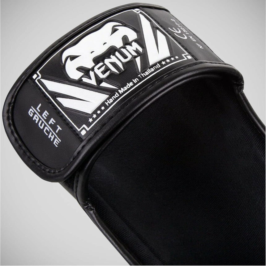 Black/White Venum Elite Shin Guards    at Bytomic Trade and Wholesale