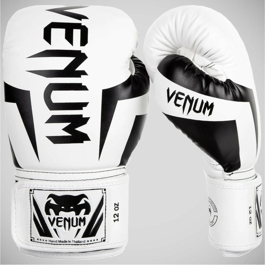 White/Black Venum Elite Boxing Gloves    at Bytomic Trade and Wholesale