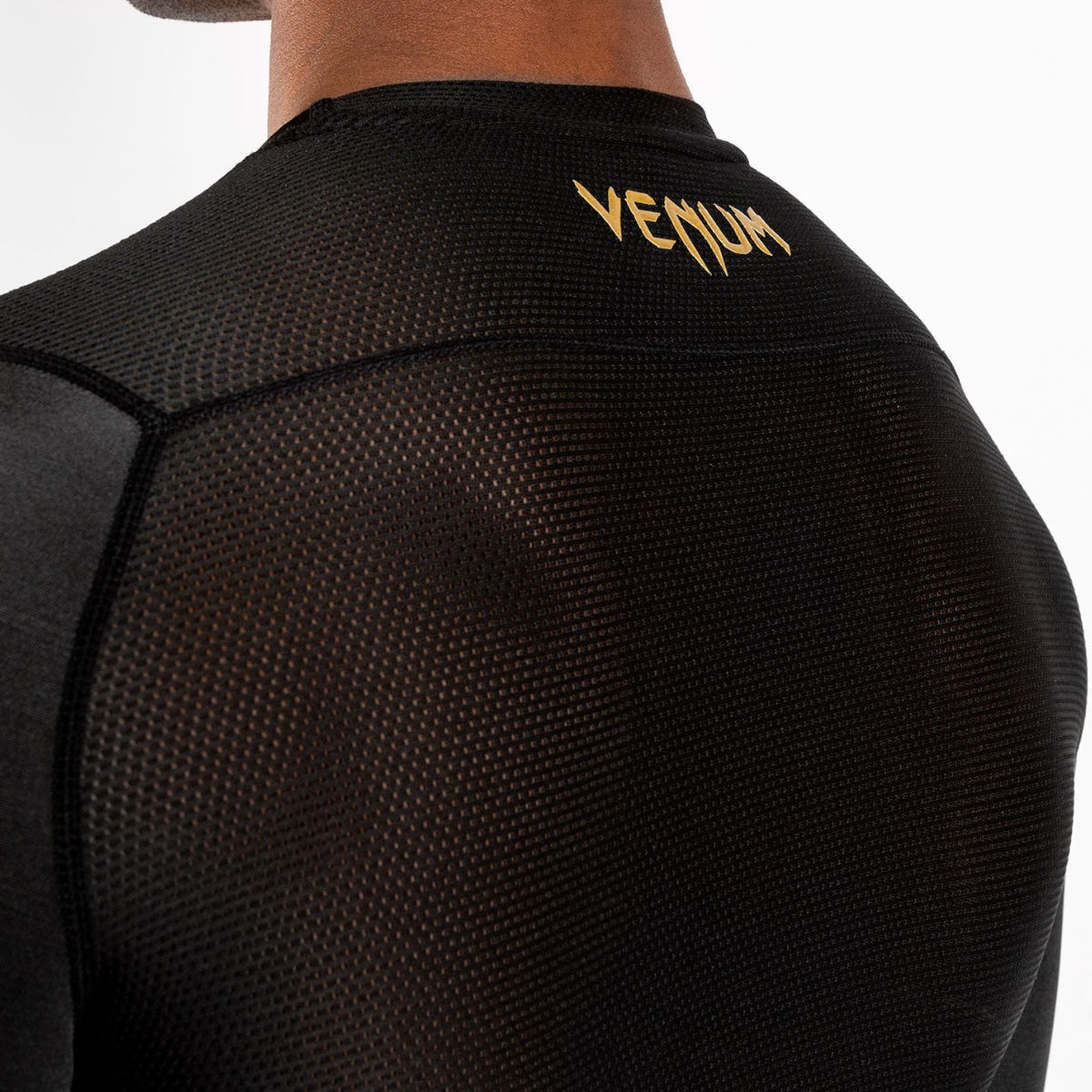 Black/Gold Venum G-Fit Long Sleeve Rash Guard    at Bytomic Trade and Wholesale