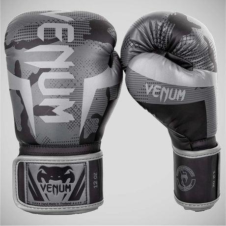 Black/Dark Camo Venum Elite Boxing Gloves    at Bytomic Trade and Wholesale