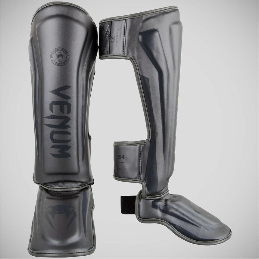 Grey/Grey Venum Elite Shin Guards    at Bytomic Trade and Wholesale