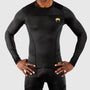 Black/Gold Venum G-Fit Long Sleeve Rash Guard