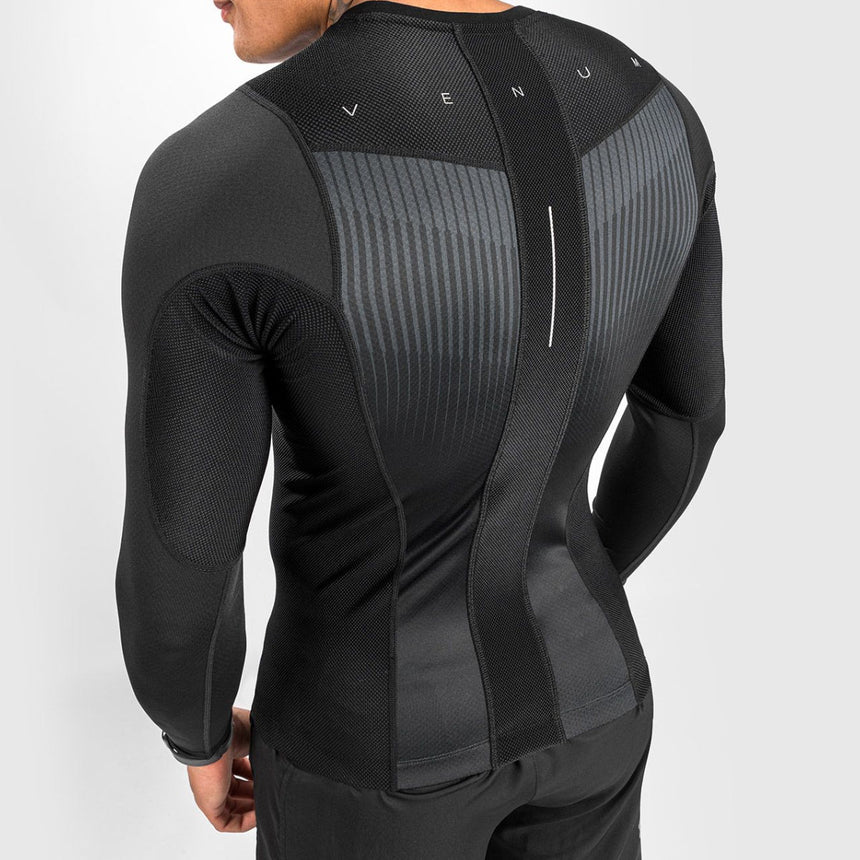 Black/Grey Venum Biomecha Long Sleeve Rash Guard    at Bytomic Trade and Wholesale