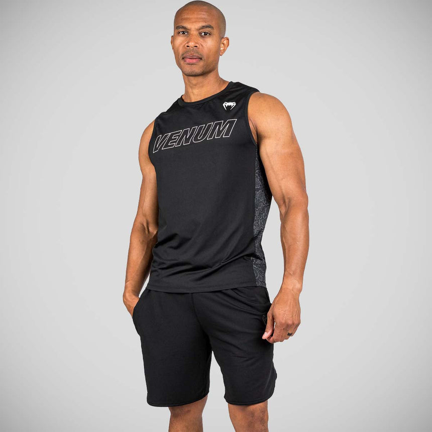 Black/White Venum Classic Evo Dry Tech Tank Top    at Bytomic Trade and Wholesale