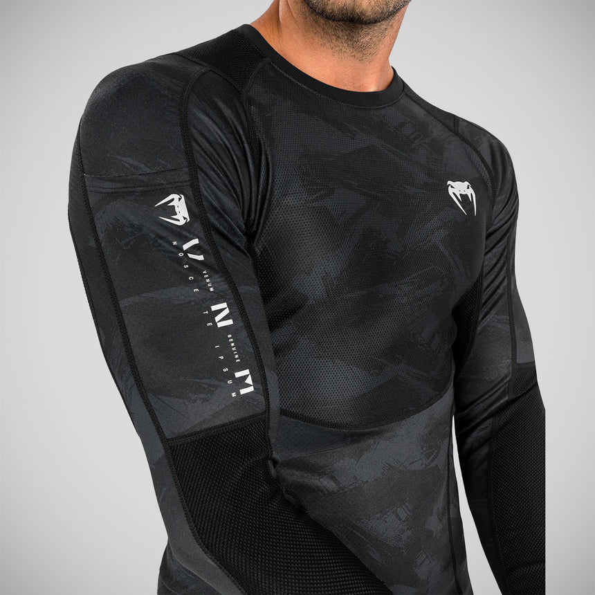 Black Venum Electron 3.0 Long Sleeve Rash Guard    at Bytomic Trade and Wholesale