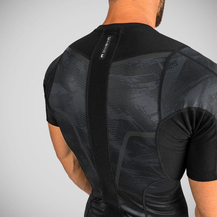 Black Venum Electron 3.0 Short Sleeve Rash Guard    at Bytomic Trade and Wholesale