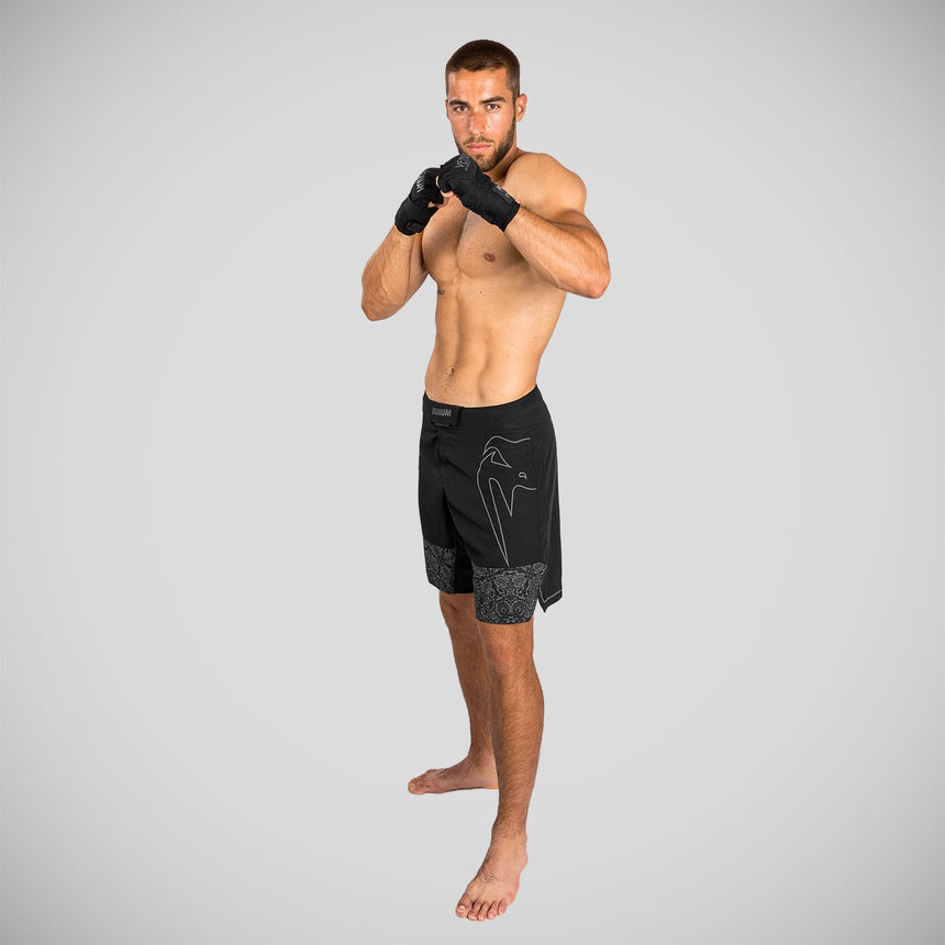 Black/Black Venum Light 4.0 Reflective Fight Shorts    at Bytomic Trade and Wholesale