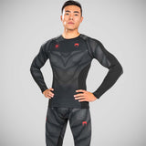 Black/Red Venum Phantom Long Sleeve Rash Guard    at Bytomic Trade and Wholesale